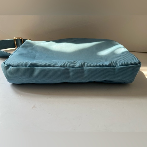 Coach Sawyer Crossbody Bag Canvas Leather Blue Brown - Picture 5 of 10